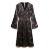 Robe midi en jacquard à manches évasées Robe midi en jacquard à manches évasées