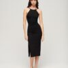 Robe midi en jersey avec dos en dentelle Robe midi en jersey avec dos en dentelle