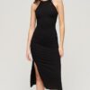 Robe midi en jersey avec dos en dentelle Robe midi en jersey avec dos en dentelle