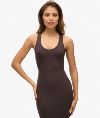 Robe midi en jersey à encolure dégagée