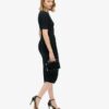 Robe midi en jersey à manches courtes Robe midi en jersey à manches courtes