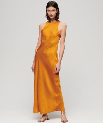 Robe midi en satin
