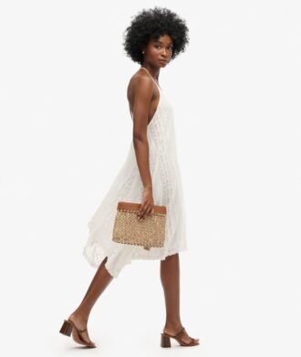 Robe midi entièrement en dentelle