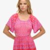 Robe midi imprimée à découpes Robe midi imprimée à découpes