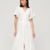 Robe midi à volants brodée Robe midi à volants brodée