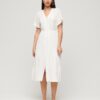 Robe midi à volants brodée Robe midi à volants brodée