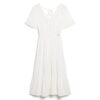Robe midi à volants brodée Robe midi à volants brodée