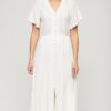 Robe midi à volants brodée Robe midi à volants brodée