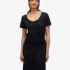 Robe portefeuille midi en tissu flammé Robe portefeuille midi en tissu flammé