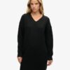 Robe-pull en maille à col en V Robe-pull en maille à col en V