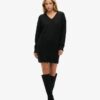 Robe-pull en maille à col en V Robe-pull en maille à col en V