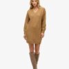 Robe-pull en maille à col en V Robe-pull en maille à col en V
