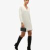 Robe-pull en maille à col en V Robe-pull en maille à col en V