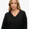 Robe-pull en maille à col en V Robe-pull en maille à col en V