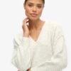 Robe-pull en maille à col en V Robe-pull en maille à col en V