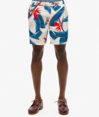 Shorts de bain 43 cm à imprimé hawaïen recyclé