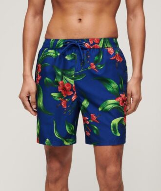 Shorts de bain 43 cm à imprimé hawaïen recyclé