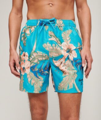Shorts de bain 43 cm à imprimé hawaïen recyclé