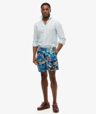 Shorts de bain 43 cm à imprimé hawaïen recyclé