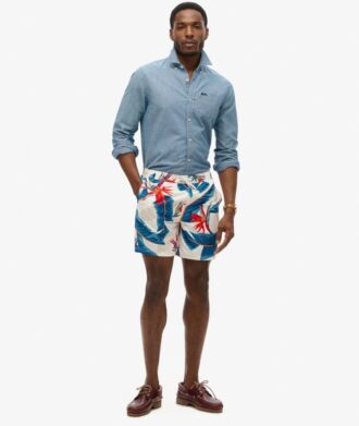Shorts de bain 43 cm à imprimé hawaïen recyclé