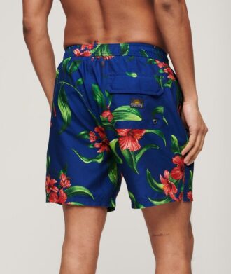 Shorts de bain 43 cm à imprimé hawaïen recyclé
