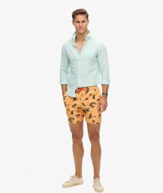 Shorts de bain 43 cm à imprimé hawaïen recyclé