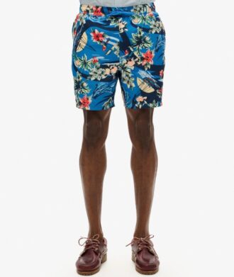 Shorts de bain 43 cm à imprimé hawaïen recyclé