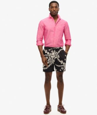 Shorts de bain 43 cm à imprimé hawaïen recyclé