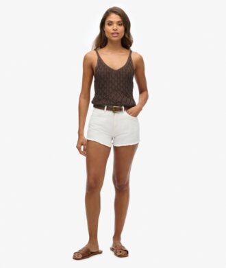 Shorts en denim taille haute