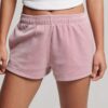 Shorts en velours avec logo S Shorts en velours avec logo S