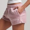 Shorts en velours avec logo S Shorts en velours avec logo S