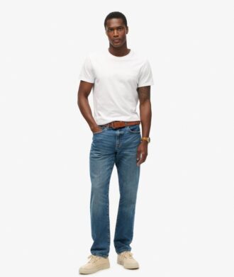 Slim Straight Jeans Vintage en Organic Cotton