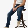 Slim Straight Jeans Vintage en Organic Cotton Slim Straight Jeans Vintage en Organic Cotton