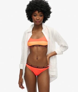 Slip de bikini échancré élastique