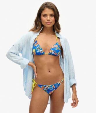 Slip de bikini cheeky à nouer sur les côtés