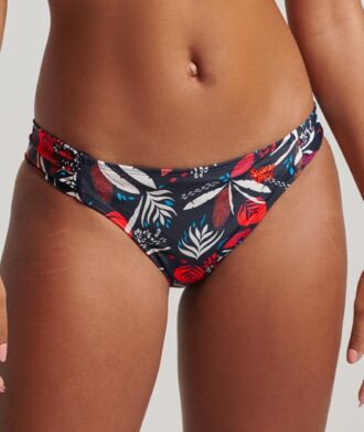 Slip de bikini froncé en matière recyclée