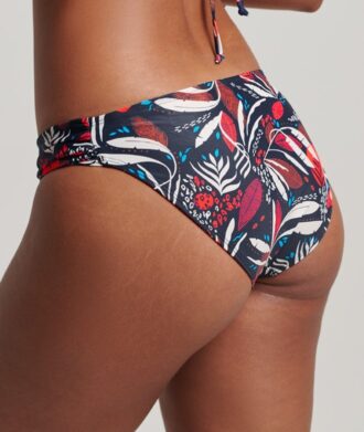 Slip de bikini froncé en matière recyclée