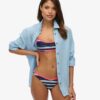 Slip de bikini rayé recyclé Slip de bikini rayé recyclé
