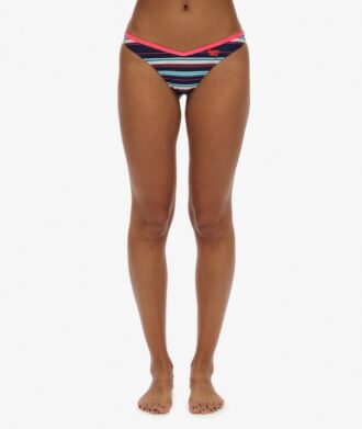Slip de bikini rayé recyclé