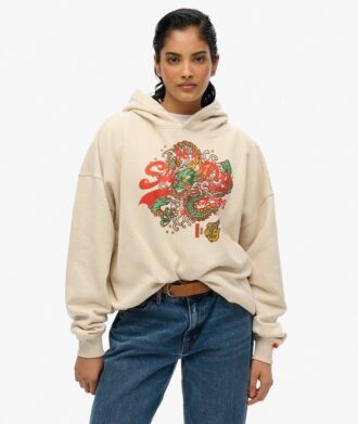 Sweat à capuche ample avec logo Tokyo Vintage