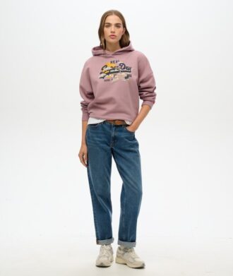 Sweat à capuche ample avec logo Tokyo Vintage
