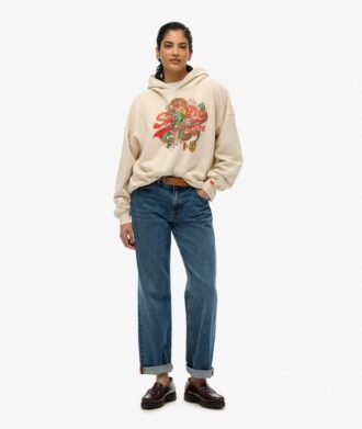 Sweat à capuche ample avec logo Tokyo Vintage