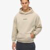Sweat à capuche ample avec micro-logo