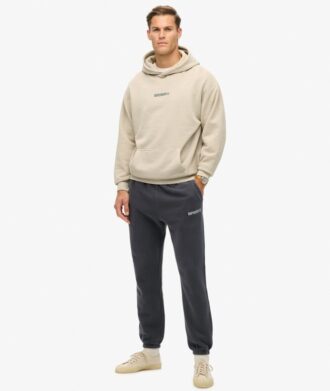 Sweat à capuche ample avec micro-logo