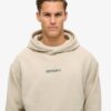 Sweat à capuche ample avec micro-logo