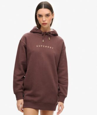Sweat à capuche avec logo métallisé de luxe