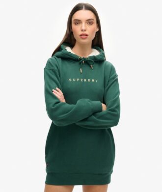Sweat à capuche avec logo métallisé de luxe