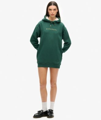 Sweat à capuche avec logo métallisé de luxe