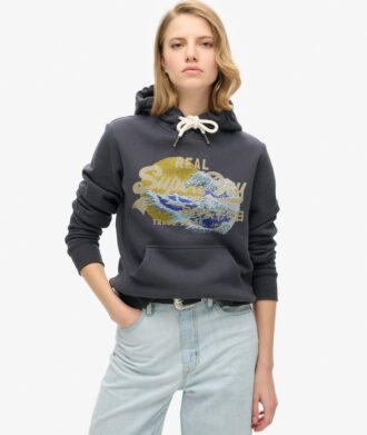 Sweat à capuche avec logo Tokyo Vintage