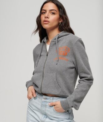 Sweat à capuche court zippé Athletic Essentials
